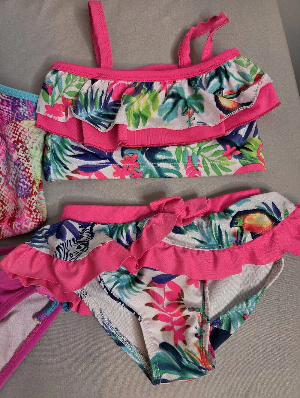 Girls Swimsuit Lot Size 3T/4 Lily & Dan 1989 Place & Angel Beach